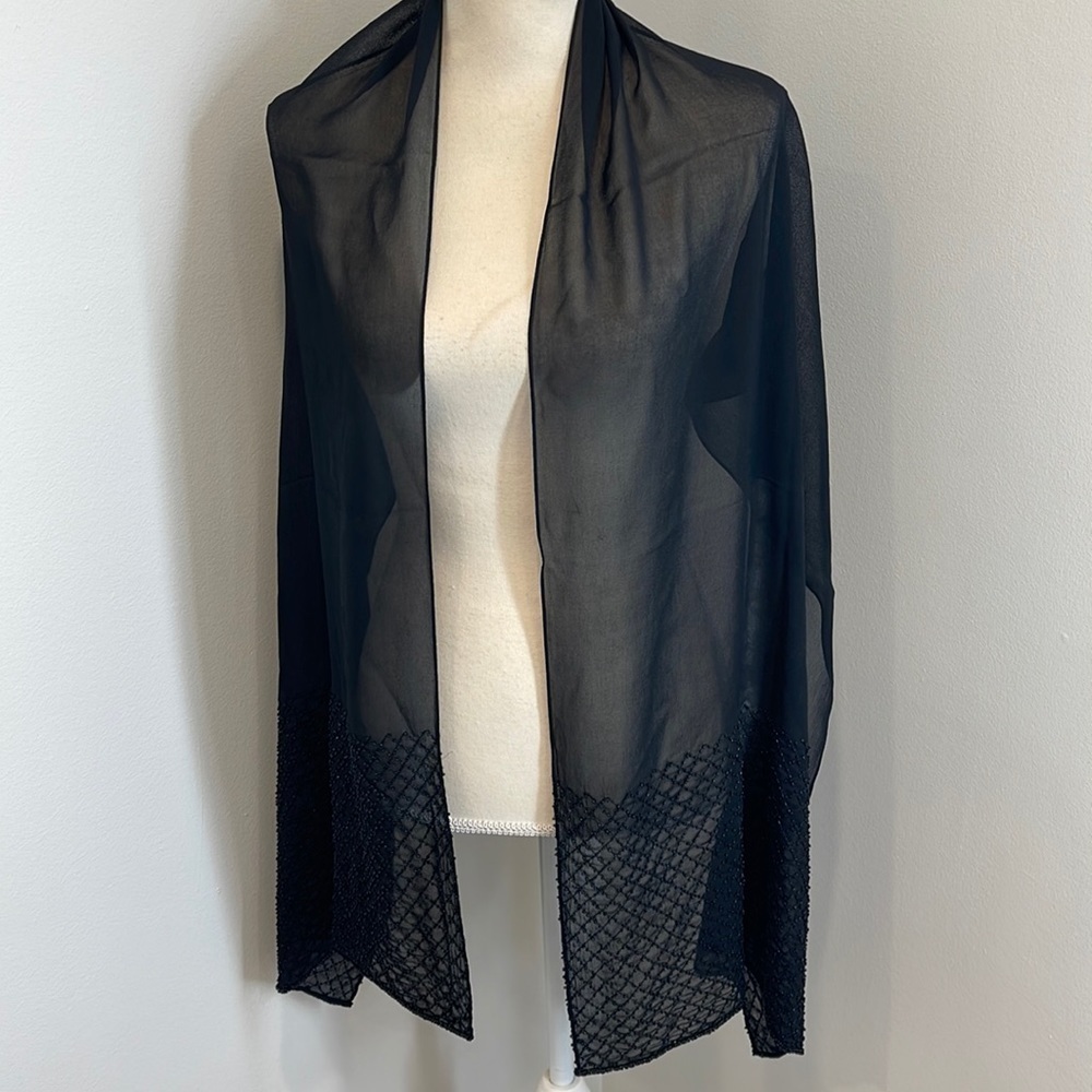 Beaded Sheer Shawl